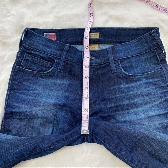 True Religion Victoria Mid Rise Skinny Jeans Dark Wash 25 - Picture 14 of 15